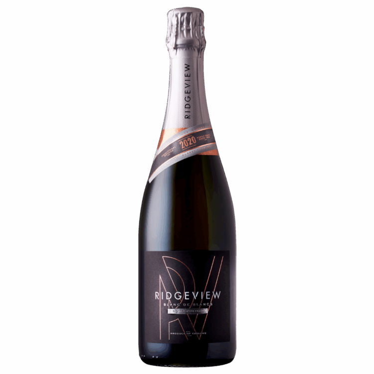 Bottle of Ridgeview Blanc de Blancs 2020
