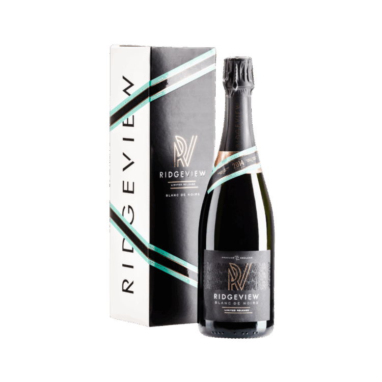 Bottle of Blanc de Noirs Bottle and Box