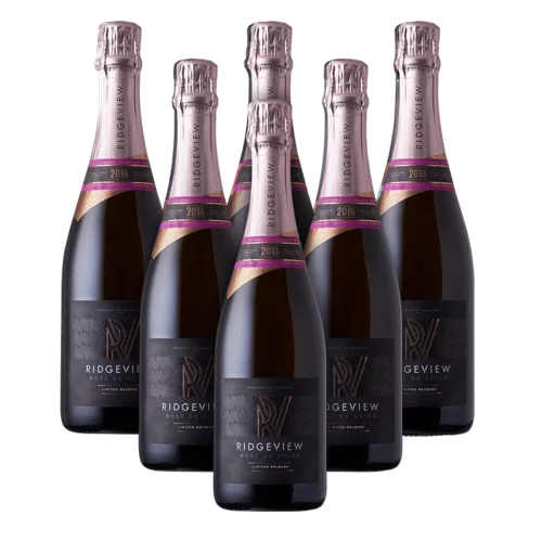 Ridgeview Rose de Noir Vintage case English sparkling wine