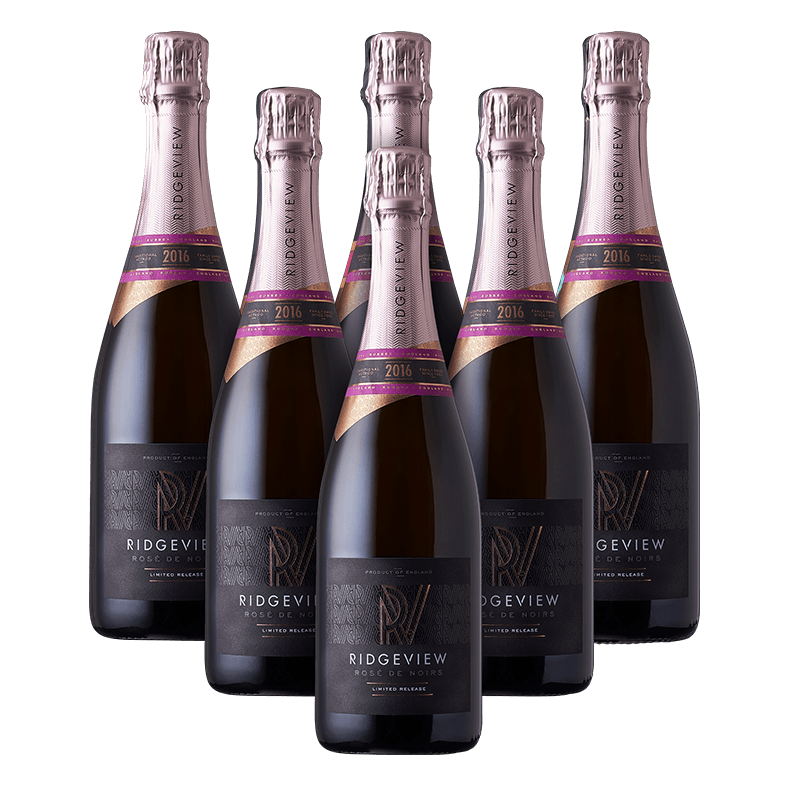 Ridgeview Rose de Noir Vintage case English sparkling wine