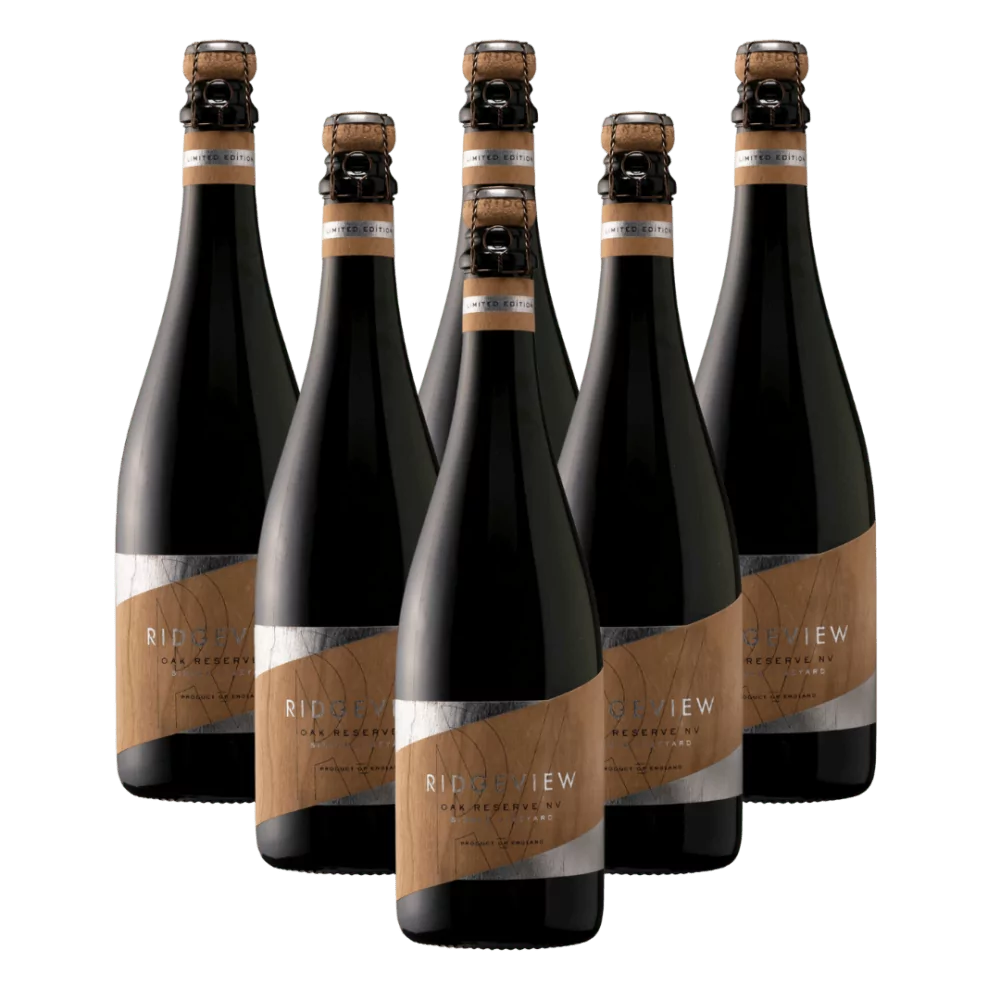 Ridgeview Wine Estate Oak reserve case of six English Sparkling wine