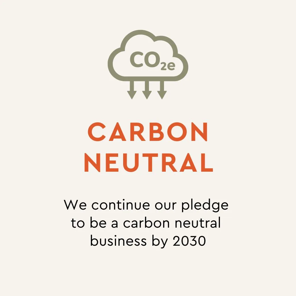 We continue our pledge to be a carbon neutral business by 2030