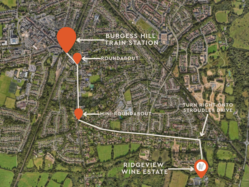 Walking route to Ridgeview